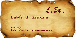 Labáth Szabina névjegykártya