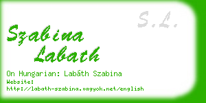 szabina labath business card