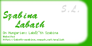 szabina labath business card